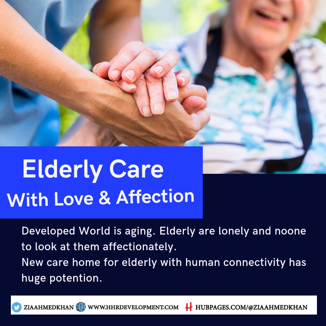 The World is aging

Elderly are lonely

No one to connect with.

There is huge potential for Elderly Care with love and human affection.

#Elderly #Carehome #Aging #SeniorLiving #AssistedLiving