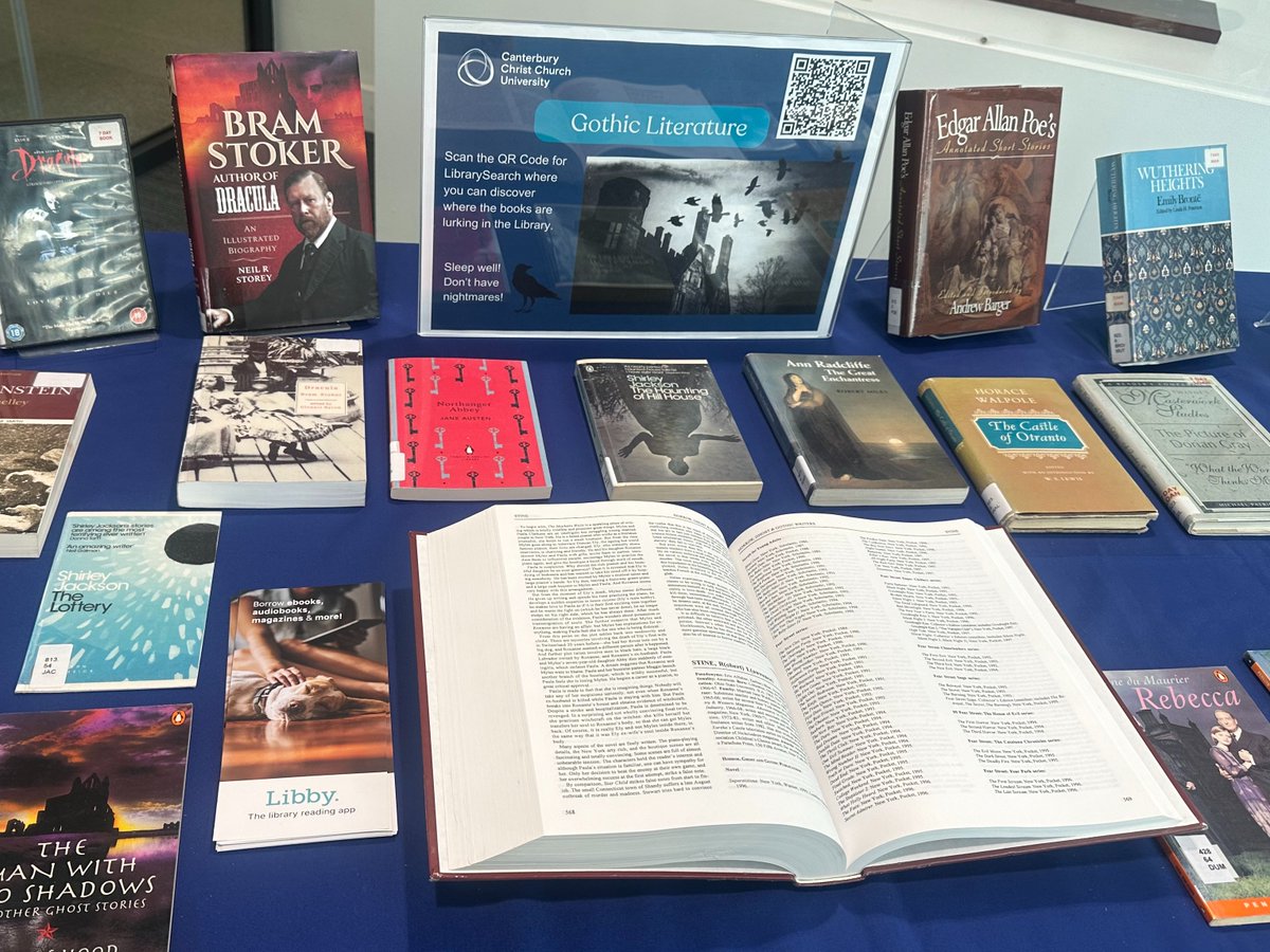 World Goth Day is on the 22nd May! A day where the Goth genre, art and culture are celebrated! The Library team have got involved and curated a Gothic Literature Display @CCCUStudents you can find on the first floor atrium. Do checkout the display and the titles, if you dare?! 🧐