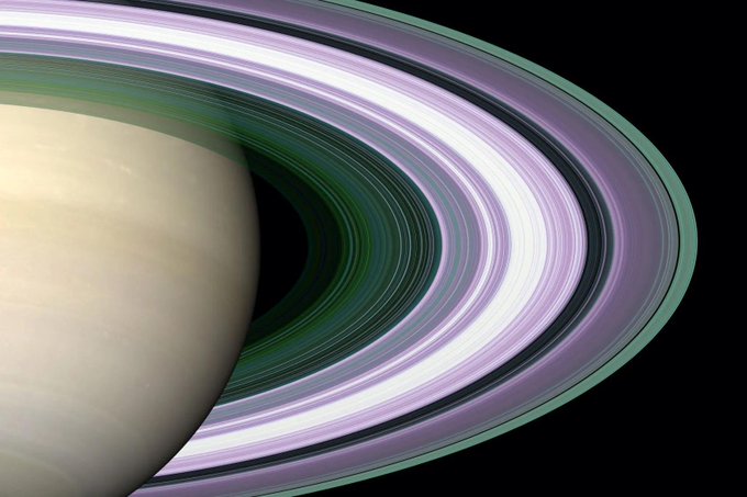 Saturn's remarkable rings taken by Cassini Spacecraft.