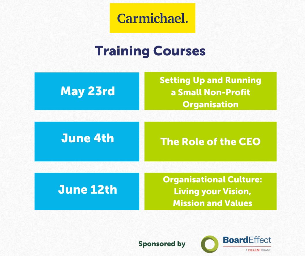 🧑‍💻Thinking of upskilling in the coming weeks? 🧑‍🏫All of our courses are designed for the nonprofit sector and delivered by an experienced team of trainers. Browse our training programme and book👇 carmichaelireland.ie/courses/ #trainingcourses #nonprofits