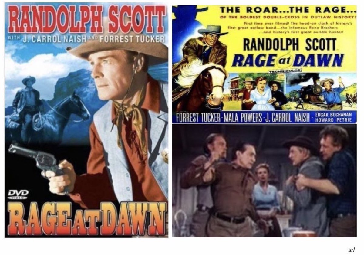 SaveRedlandLibr's tweet photo. 12:35pm TODAY on @TalkingPicsTV
The 1955 #Western film🎥 “Rage at Dawn” directed by #TimWhelan from a screenplay by #HoraceMcCoy based on a story by #FrankGruber
🌟#RandolphScott #ForrestTucker #MalaPowers #JCarrolNaish #EdgarBuchanan https://t.co/0bRe1Hdu56