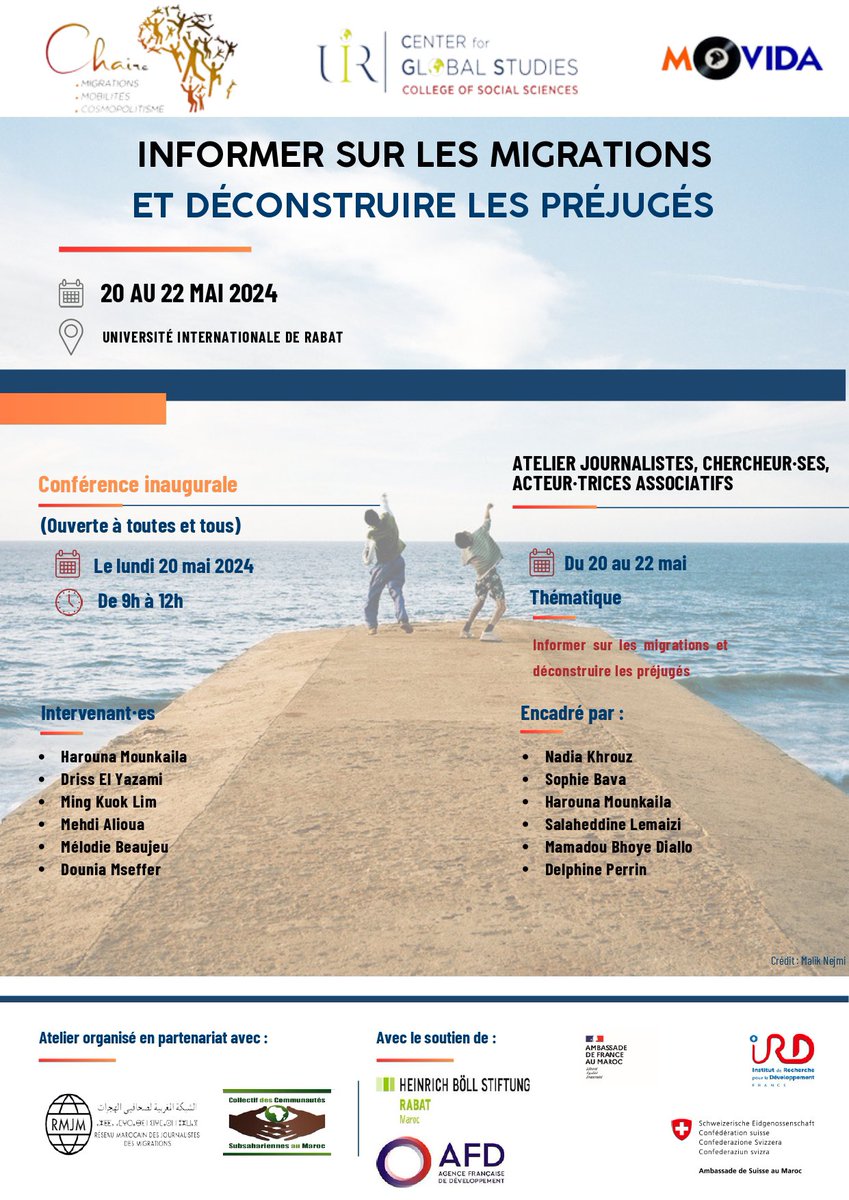 RMJMigrations's tweet photo. 🧑🏻‍💻👩🏻‍💻Des journalistes membres du #RMJM prendront part à cette rencontre qui sera marquée par un travail de terrain durant deux journées. https://t.co/ayKpfXXu6P