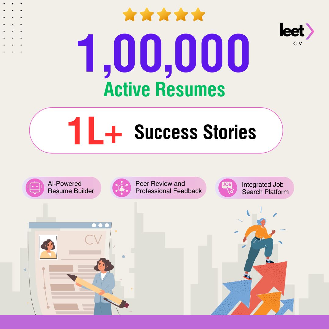 LeetCv's tweet photo. 100,000 Resumes, 100,000 Success Stories! 🌟 

A big thank you to our incredible community of 100,000 active users! Together, we've built a network of professionals who are transforming their careers. Here's to even greater success ahead! 🎉 

#leetcv #resumebuilder #resume #job https://t.co/eZApFzHBfw