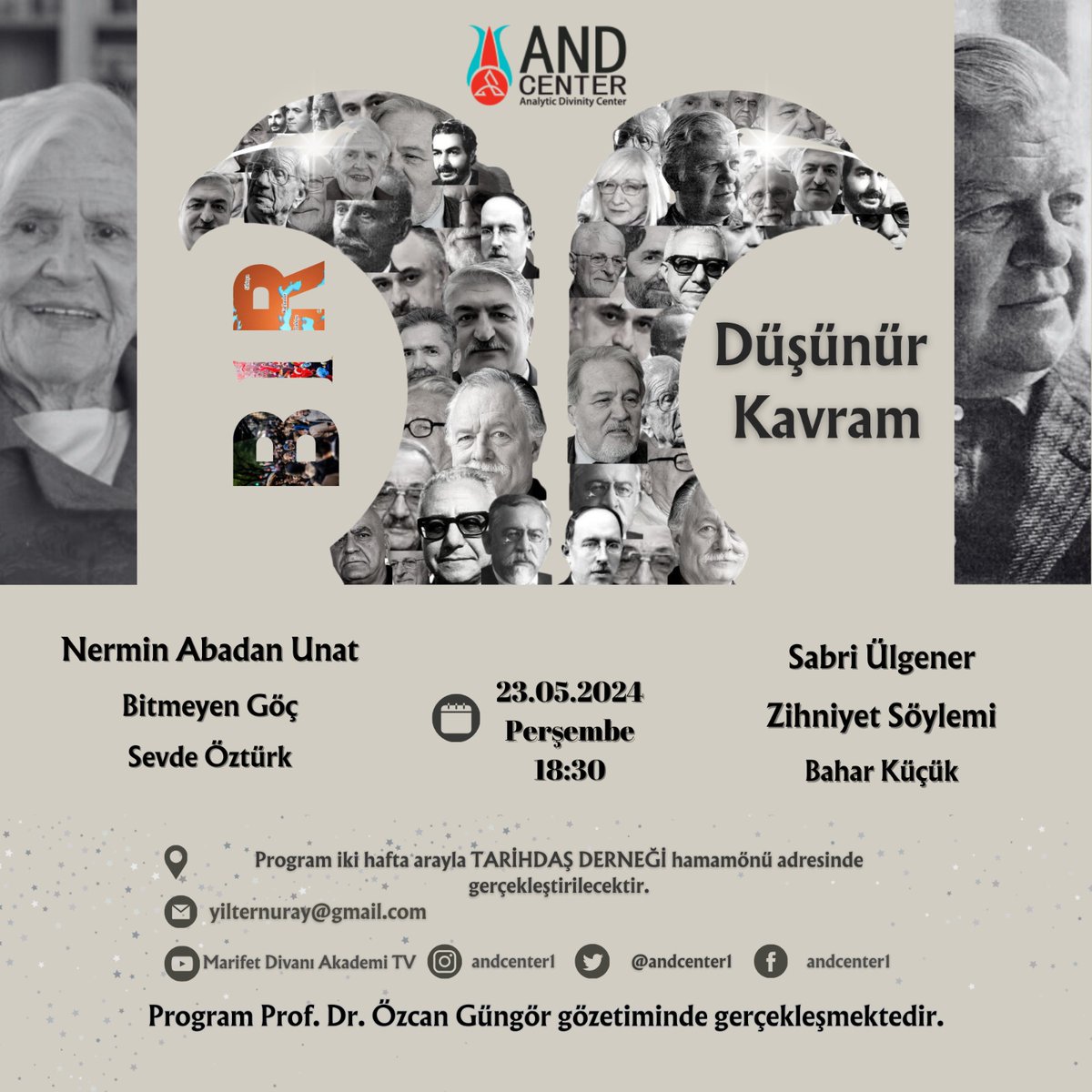 andcenter1's tweet photo. Bu hafta gerçekleşecek olan etkinliğimizde Sevde Öztürk'ten "Nermin Abadan Unat'tan Bitmeyen Göç" ve Bahar Küçük'ten "Sabri Ülgener'in Zihniyet Söylemi" kavramlarını dinleyeceğiz. https://t.co/OEafUw9zq7