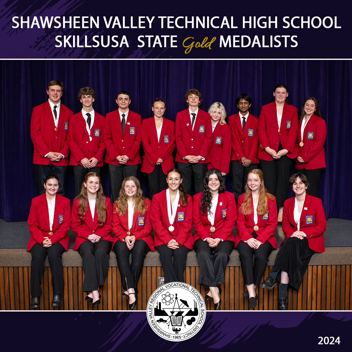 Congrats to Shawsheen's 16 #SkillsUSA state gold medalists! Shawsheen proudly sent 56 qualifying students to states with an impressive 28 earning medals. Of those, these 16 champions took home  gold & will compete at nationals in June. #FutureReady @maskillsusa @shawsheenskills