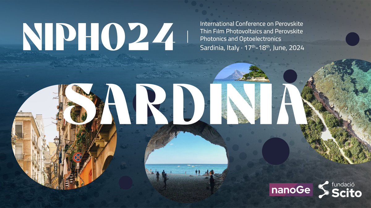 💥Exciting update! 🔷The scientific program of the Conference on Perovskite Thin Film Photovoltaics and Perovskite Photonics and Optoelectronics #NIPHO24 @nanoGe_Conf is now out!  📍Sardinia, Italy 🗓️17th-18th June 2024 ➡️Check out the conference info: nanoge.org/NIPHO24/progra…