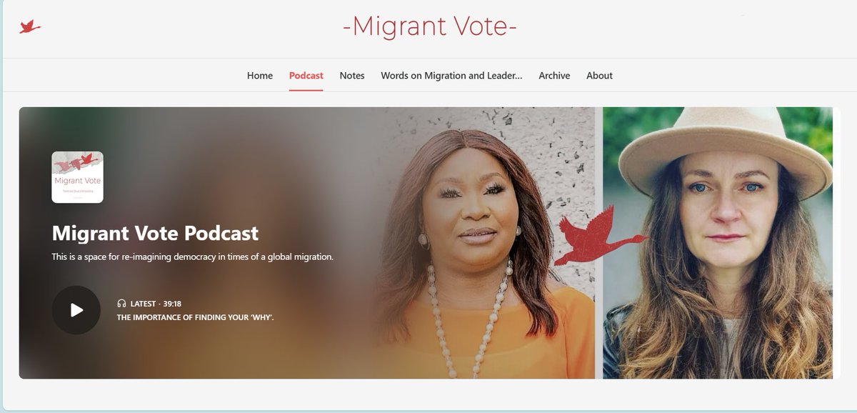 The new episode of the #MigrantVote podcast is out now. I'm talking to Cllr Yemi Adenuga @SharingWithYemi about building people, leaving legacy, and being a politician of a minority background. open.substack.com/pub/migrantsvo…