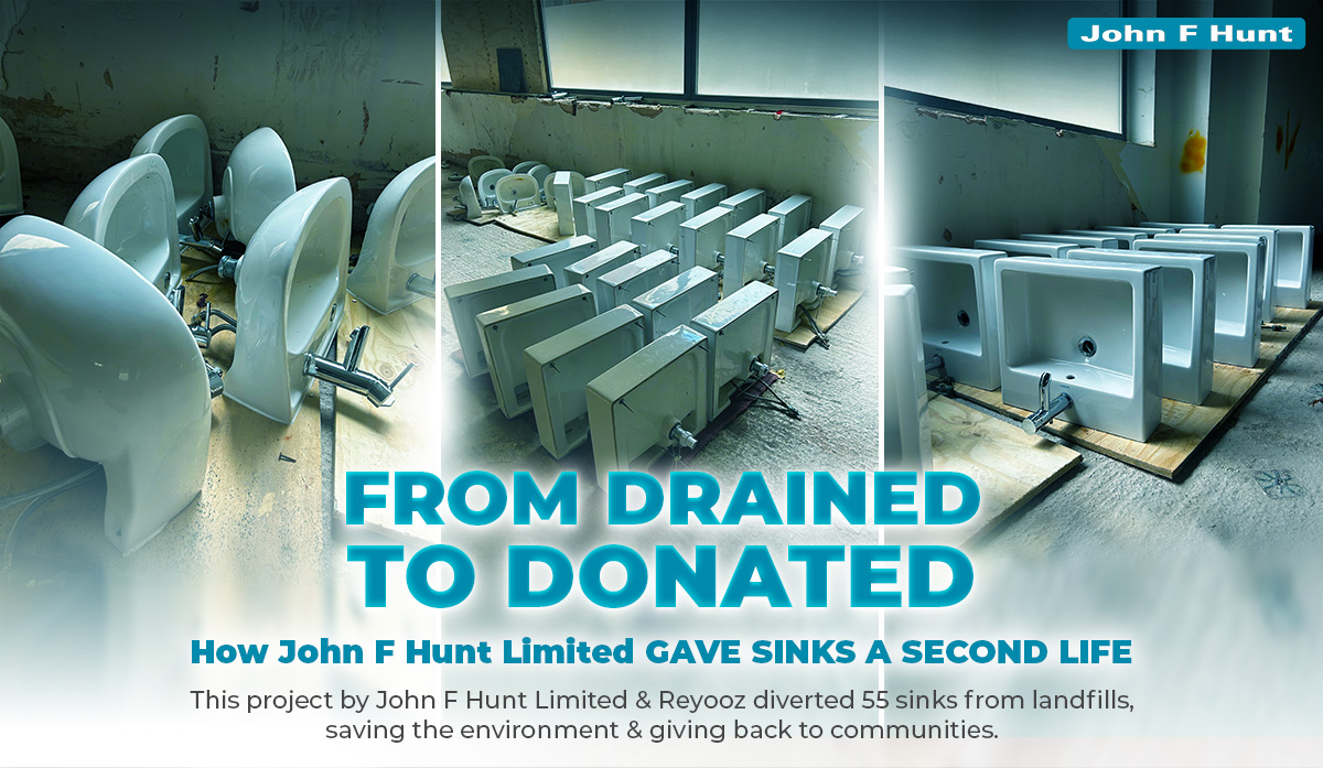 Turning old sinks into social impact! ♻️

John F Hunt Limited diverted 55 sinks from landfill with Reyooz, saving 989kg of CO2 (almost 500 trees!) &amp; giving 4 sinks new homes! 

#sustainability #circulareconomy #socialimpact #JohnFHuntLimited

Thanks Reyooz!