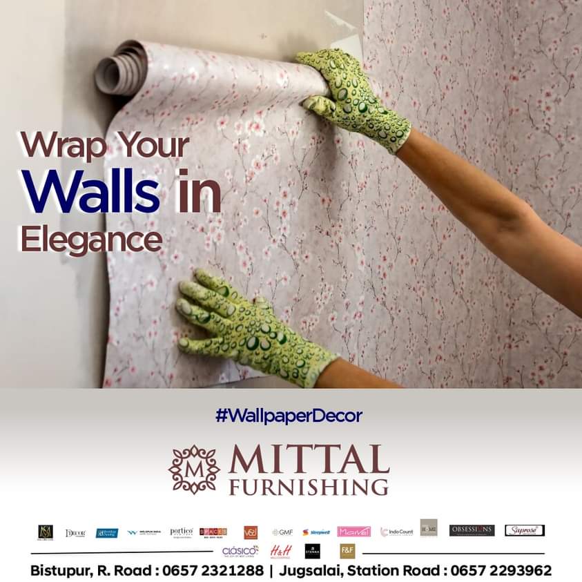 Transform your space with Mittal Furnishing's exquisite home wallpapers! #HomeDecor #MittalFurnishing #WallArt #InteriorDesign