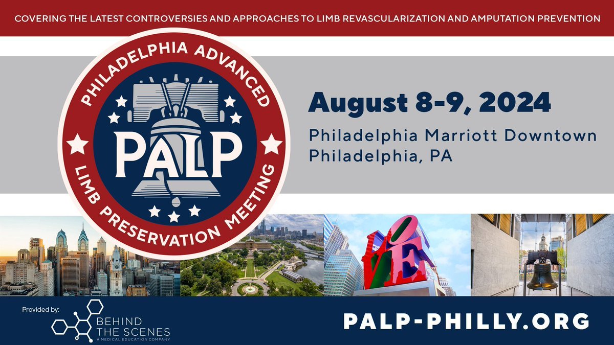 Multidisciplinary? Check. Balanced? Check. Expert-filled? Check. #PALP2024 is the complete package. Join us in Philly this August! - Philadelphia Advanced Limb Preservation (PALP) Meeting buff.ly/4aycV3G  #LimbPreservation #Vascular #Endovascular #CLI #PAD