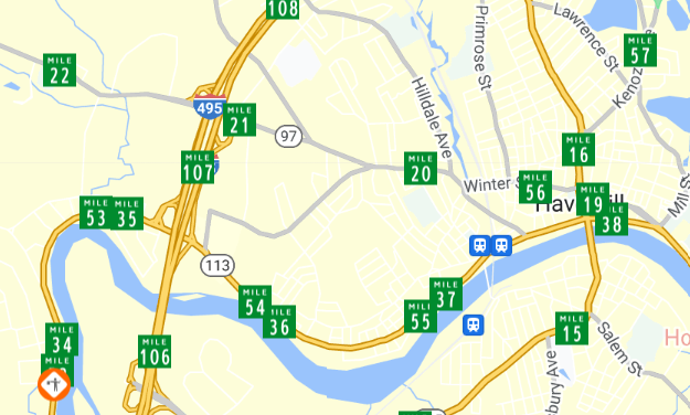MassDOT's tweet image. Beginning this week in #Haverhill daily lane Closures on Route 97(Broadway) between the Haverhill/Methuen Town Line and Silver Birch Lane, and between Research Drive and the easterly side of I-495. Lane closures 5/20 through 6/17, Monday through Friday, from 7:00am to 4:00pm.
