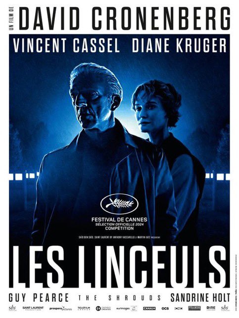 #LesLinceuls (The Shrouds) de David Cronenberg, présenté aujourd'hui en #Compétition au @Festival_Cannes, film soutenu par le CNC (#VFX) #Cannes2024 Sortie le 25 septembre 2024