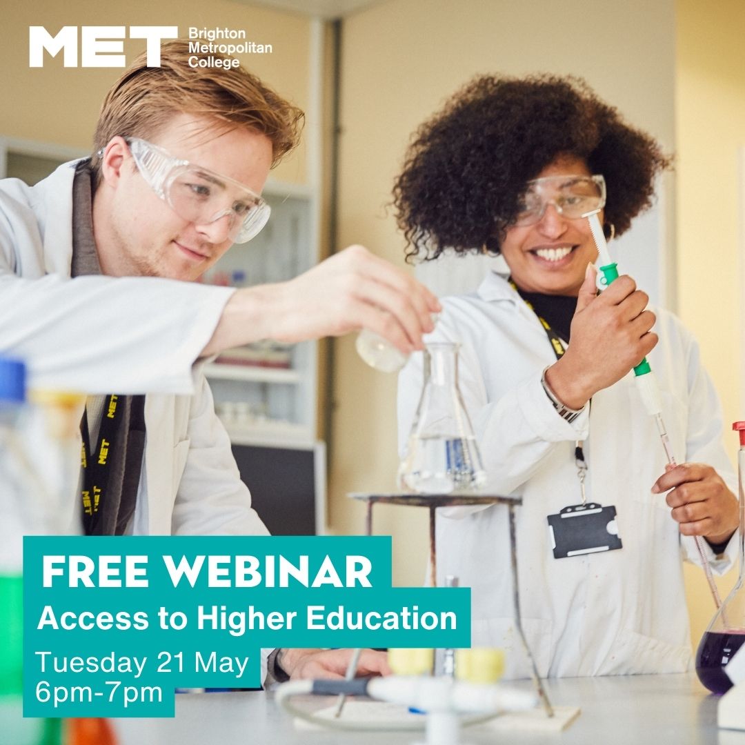 Join our Access to Higher Education webinar tomorrow! 🙌 There's still time to sign up here: orlo.uk/RFEk1 

#AccessToHigherEducation #Webinar #LifeLongLearning #MadeAtBrightonMET