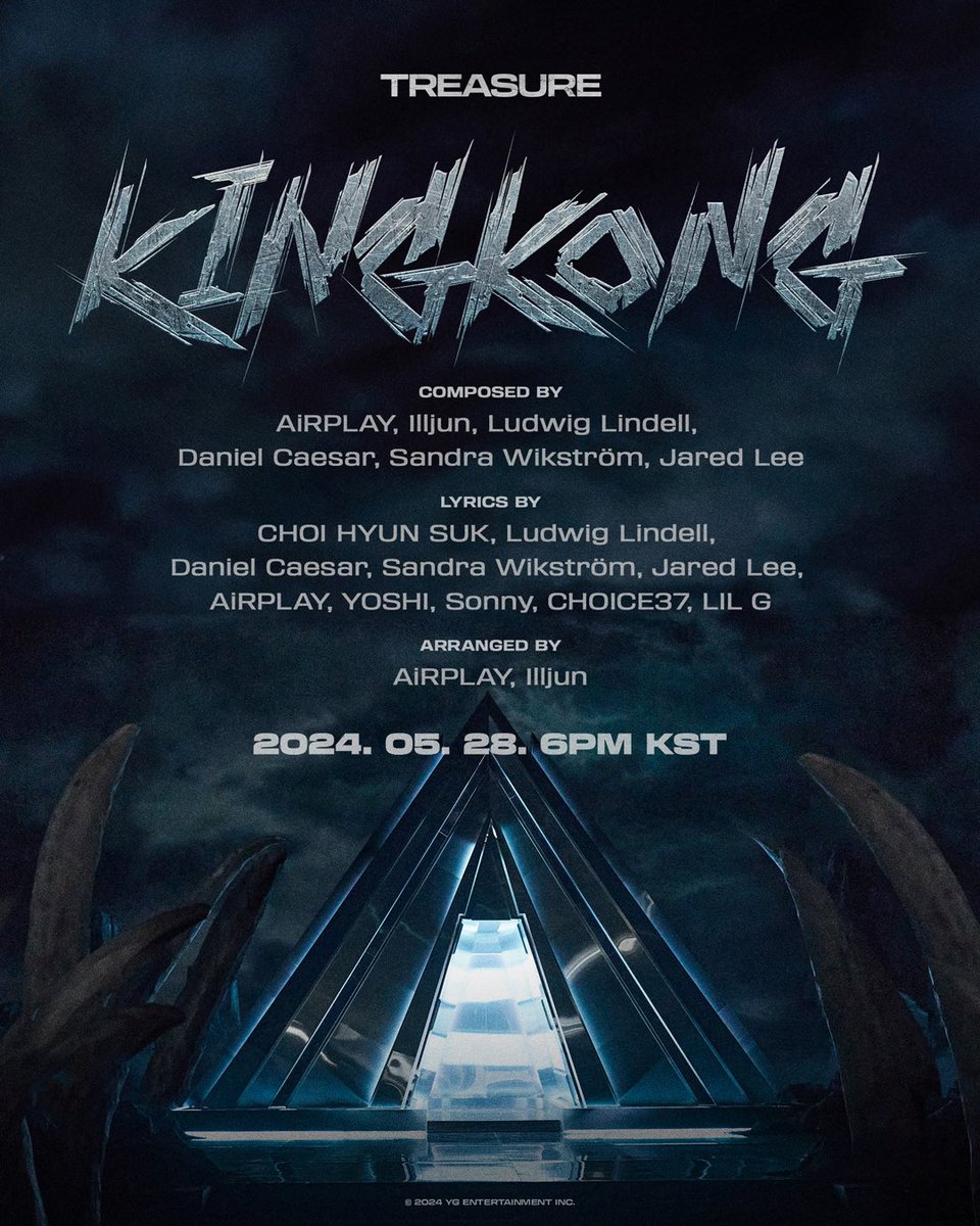 In the jungle of my heart, you reign supreme. 
A towering presence in my wildest dream.
With strength and passion, you make me strong. 

My love for you, like King Kong, forever long. 🦍

TREASURE's grandeur unfolds, don't miss the song. 

✅2024.05.28 6PM (KST), where we belong.
