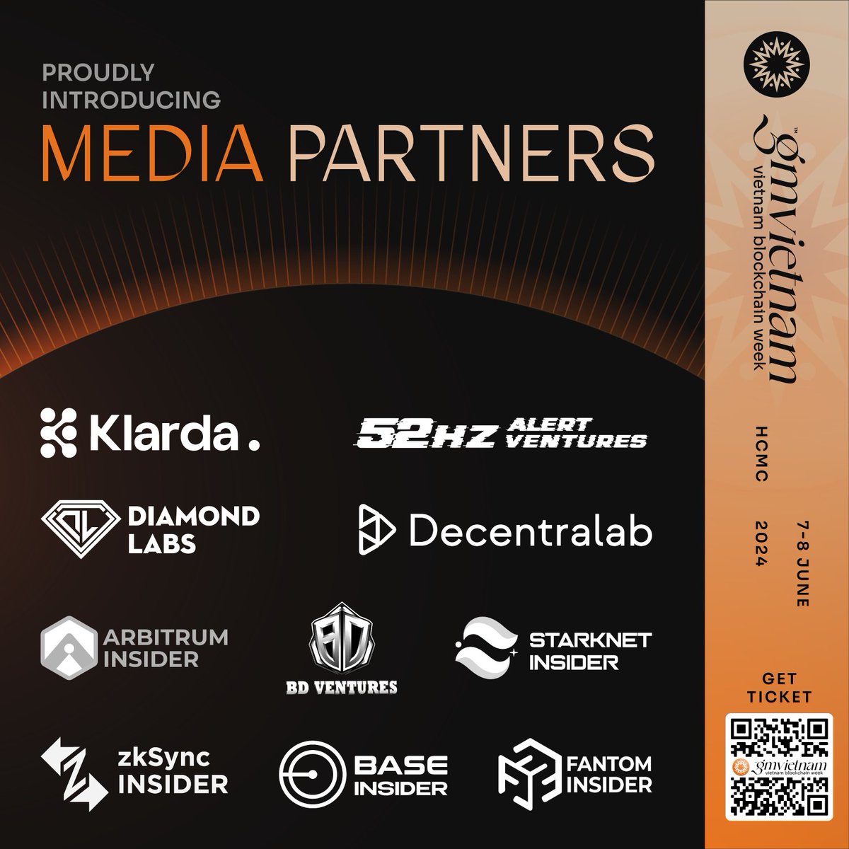 gmvn_official's tweet photo. 💥 Shoutout to our incredible media partners for #GMVN2024!

From @KlardaOfficial, https://t.co/6xn8R8nNz6, @DiamondLabs_Vi, @ventures_bd, @onchain52hz, @InsiderStarknet, @insider_zksync, @insider_base, @arbinsider to @fantom_insider, we've got a community you won't want to miss.

Let's connect, learn, and build the future of blockchain together 👉 https://t.co/xLFQkgnJyG