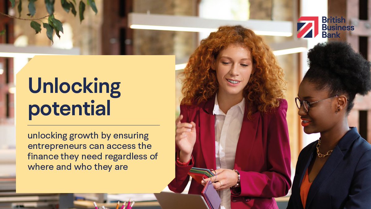 We unlock potential which means ensuring entrepreneurs can access the finance they need regardless of where and who they are. Our regional funds are dedicated to reversing the UK’s regional imbalances in small business finance. Find out more: british-business-bank.co.uk/nations-and-re…