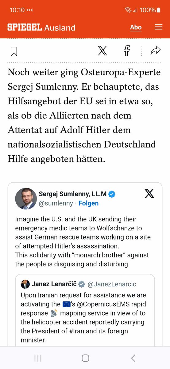 I am absolutely honoured to be quoted by Germany's largest magazine @derspiegel, but it would you much cooler if you had shared our donation campaign, dear DER SPIEGEL, not my sarcastic joke!😂 paypal.com/donate?campaig… Drones for the 92nd & the 47th brigades of Ukraine!