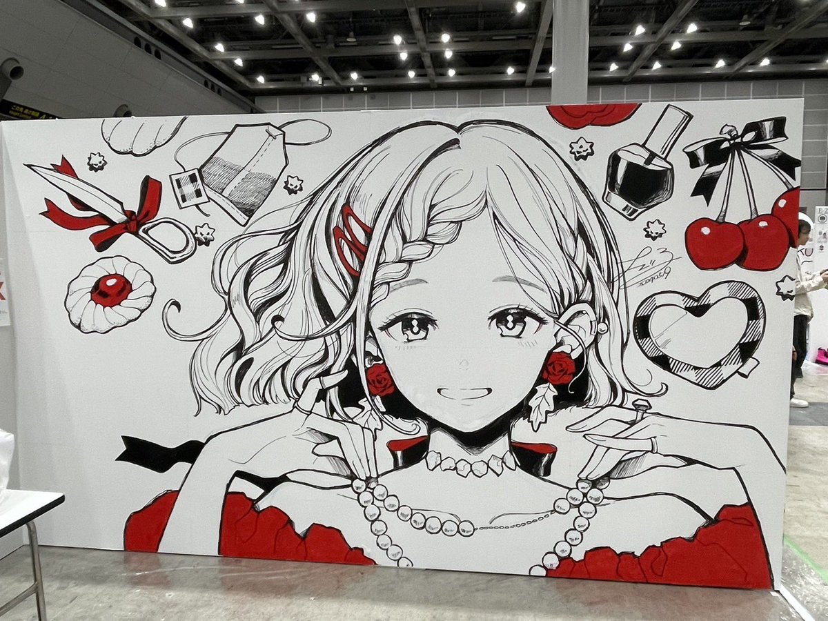 デザフェス行ってました。チェリ子さんのデカ絵が見れました