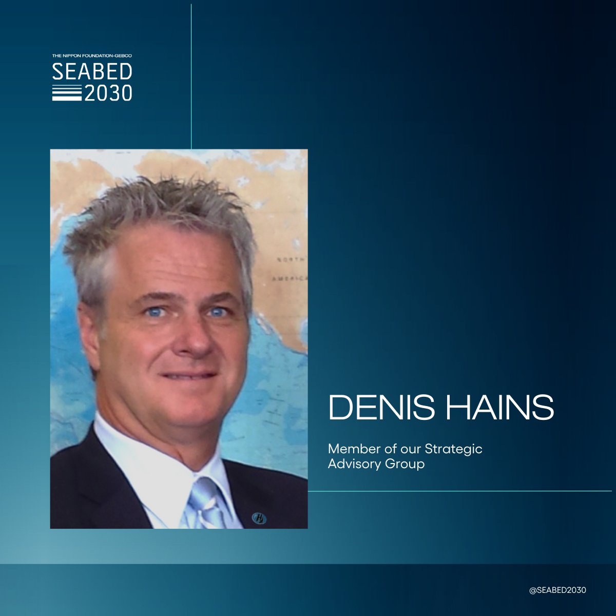seabed2030's tweet image. 🌊Meet @DenisHains, President & CEO of H2i, a key member and contributor of our Strategic Advisory Group.
Since retiring as Hydrographer General of Canada, he has been a committed global advocate for #hydrospatial domain and #hydrography.
We’re honoured to have Denis on board.