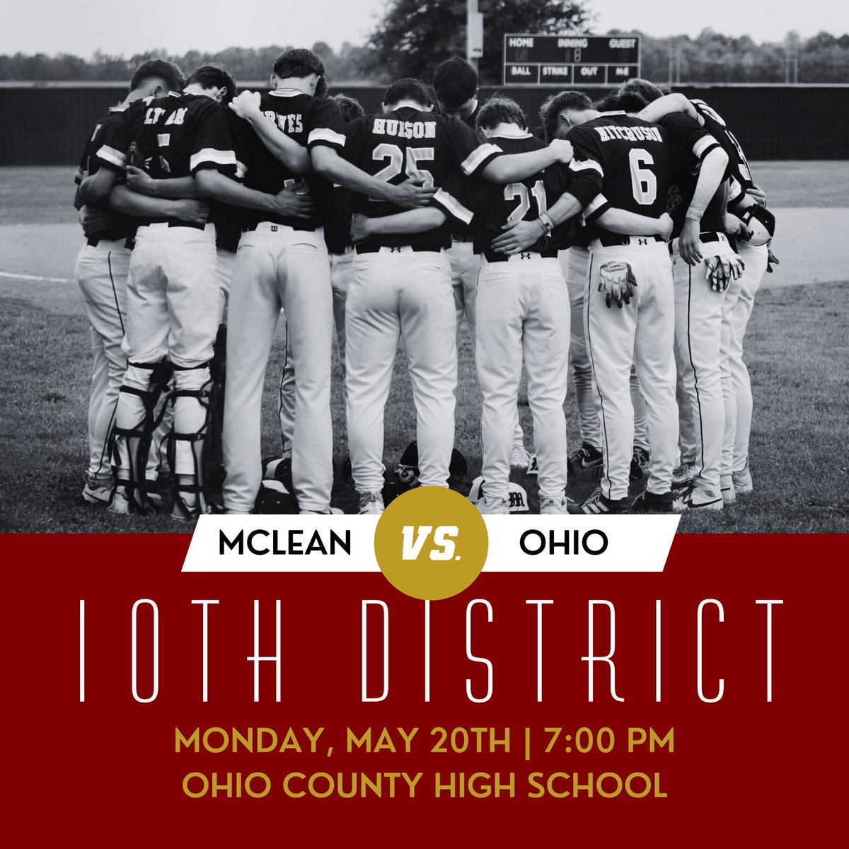 McLean_Baseball's tweet photo. IT’S TOURNAMENT TIME!! The Cougars travel to Ohio County tonight to face the Eagles in the first round of the 10th District Tournament. Winner advances to face Muhlenberg County in the 10th District finals Tuesday. 

🗓️ Monday, May 20
🆚 Ohio County
⏰ 7:00pm
📍 Hartford, KY https://t.co/90byXRifxu