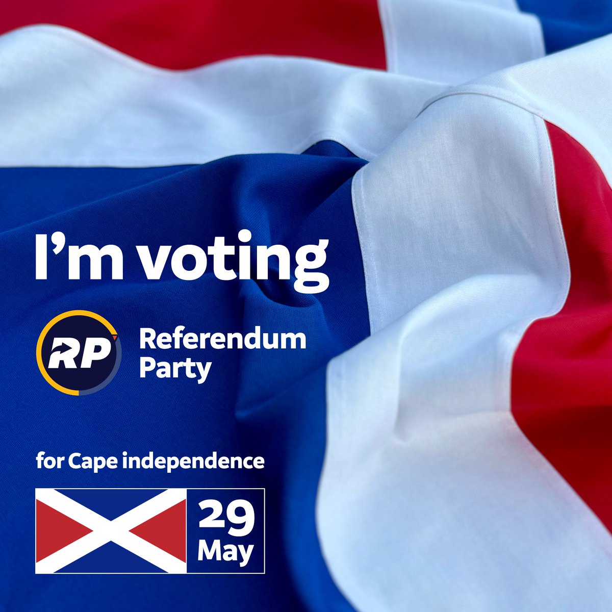 I am voting Referendum Party because the Western Cape should be allowed to determine its own future. @VoteReferendum 🗳️