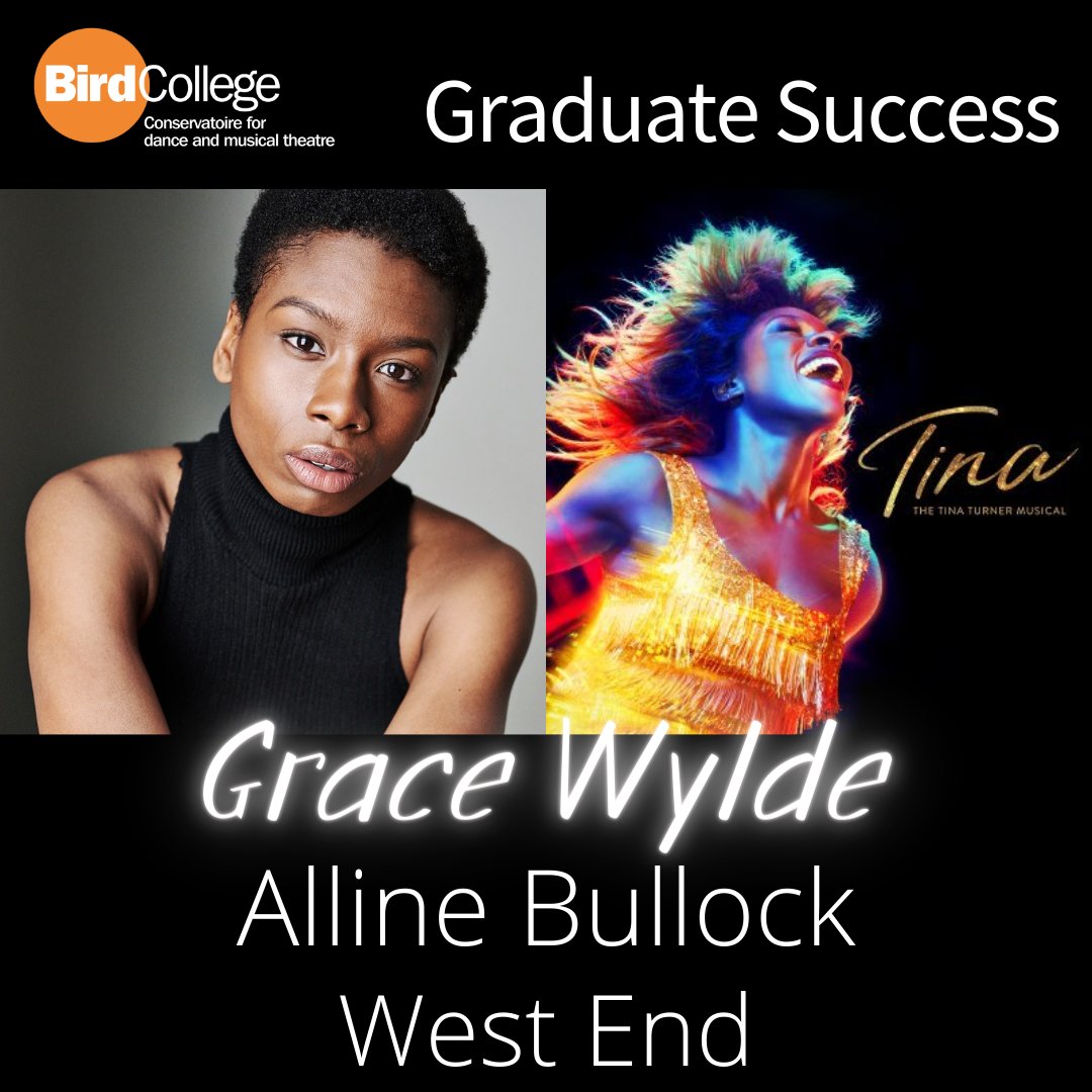 Congratulations to Bird graduate @gracewylde_ who has been announced as Alline Bullock & Ikette in the 2024/25 West End cast of @TinaTheMusical! ✨️ Credits include Harry Potter and the Cursed Child and 101 Dalmations 👏 #proud #whereperformancecounts #graduatesuccess