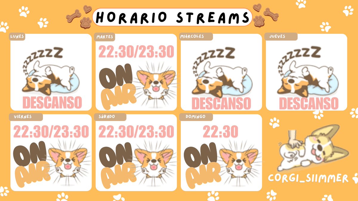 Corgi_Siimmer's tweet image. Horario de los streams del canal en nuestra plataforma morada!!
twitch.tv/corgi_siimmer
