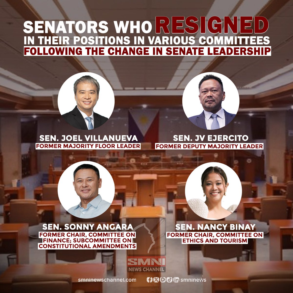 LOOK | Senators who resigned in their positions in various committees following the change in Senate leadership