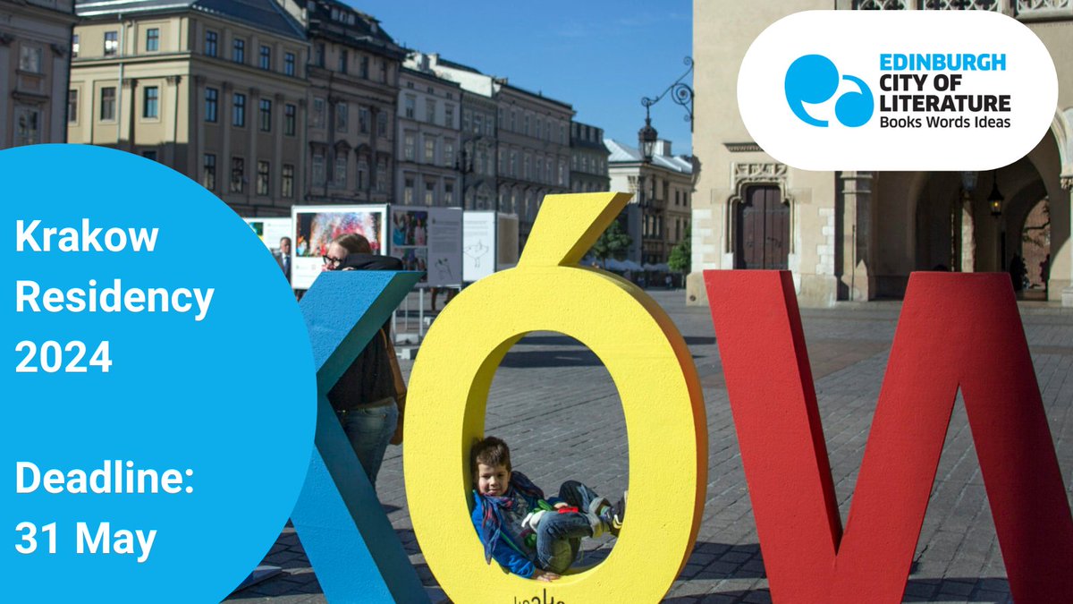 ✍️Krakow City of Literature have opened their literary residency programme to writers connected to #CitiesofLit, including Edinburgh! You've just over a week to get your submissions in! 🇵🇱   

Deadline: 31 May     
Full Details: bit.ly/3w2Oxst