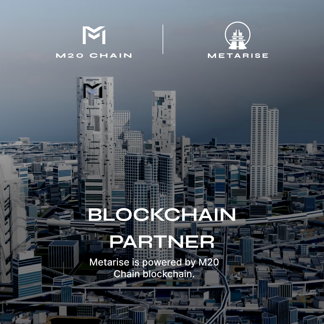 m20blockchain's tweet photo. Metarise is powered by M20 Chain blockchain. By integrating this cutting-edge technology, we're boosting our Web3 metaverse's security and efficiency, ensuring a smoother and reliable virtual experience for all users. #m20chain #metarise https://t.co/drlIpEU4Z9