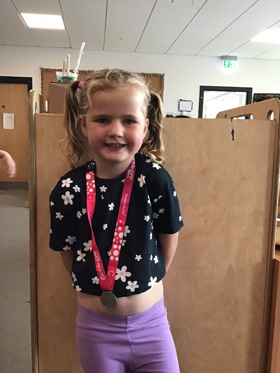 WoodheadPrimary's tweet photo. Well done to our nursery’s very own Sonic, who completed the race for life this weekend with her mum and sister, in honour of her gran. We are very proud of you RR! 🏅🏃‍♀️
#SlcEarlyyears #raceforlife #fundraiser https://t.co/qvTCGrkKhQ