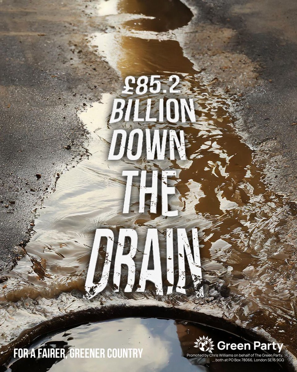 TheGreenParty's tweet photo. 🤯 Since privatisation, water firm shareholders have taken out £85.2bn from the industry.

🤬 And in return, we've got sewage in our water and rising bills.

💚 The Green Party is clear, water should be brought into public ownership to be run for people, not profit. https://t.co/mGqKotn8Vv