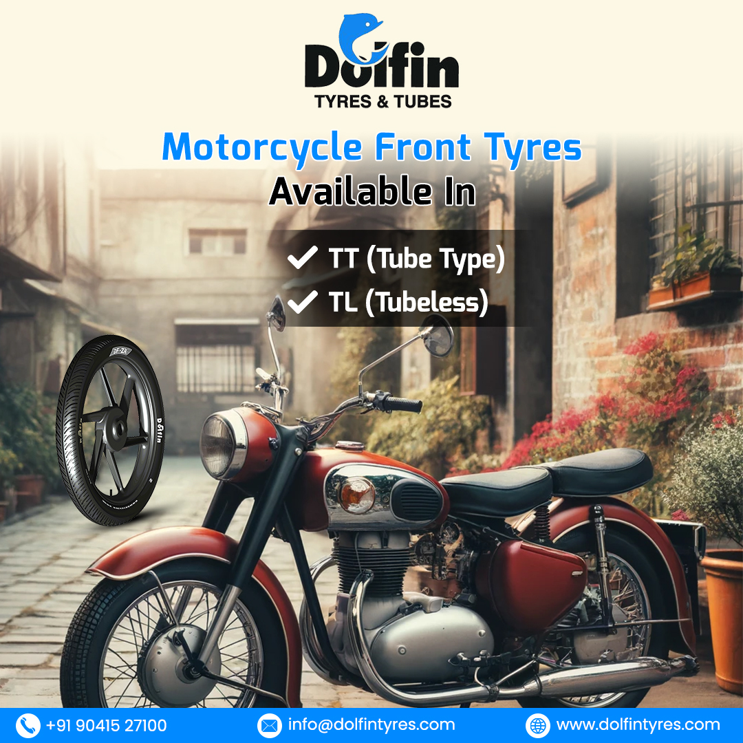 dolfintyres's tweet photo. Rev up your ride with our Motorcycle Front Tyres! Choose from TT (Tube Type) or TL (Tubeless) options for ultimate performance on the road. Experience the difference with every twist of the throttle.  
visit- https://t.co/IiZgphHXu2

#dolfintyres #TwoWheelerTyre #motorcyletyre https://t.co/8fv9H1FyQd