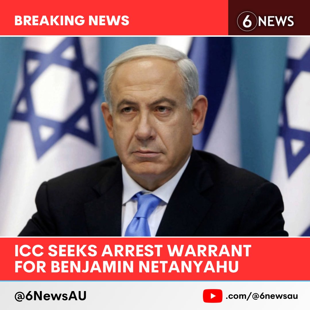 #BREAKING 🚨 International Criminal Court seeks arrest warrant for Israeli PM Benjamin Netanyahu and top Hamas leaders for crimes against humanity and war crimes | #6NewsAU