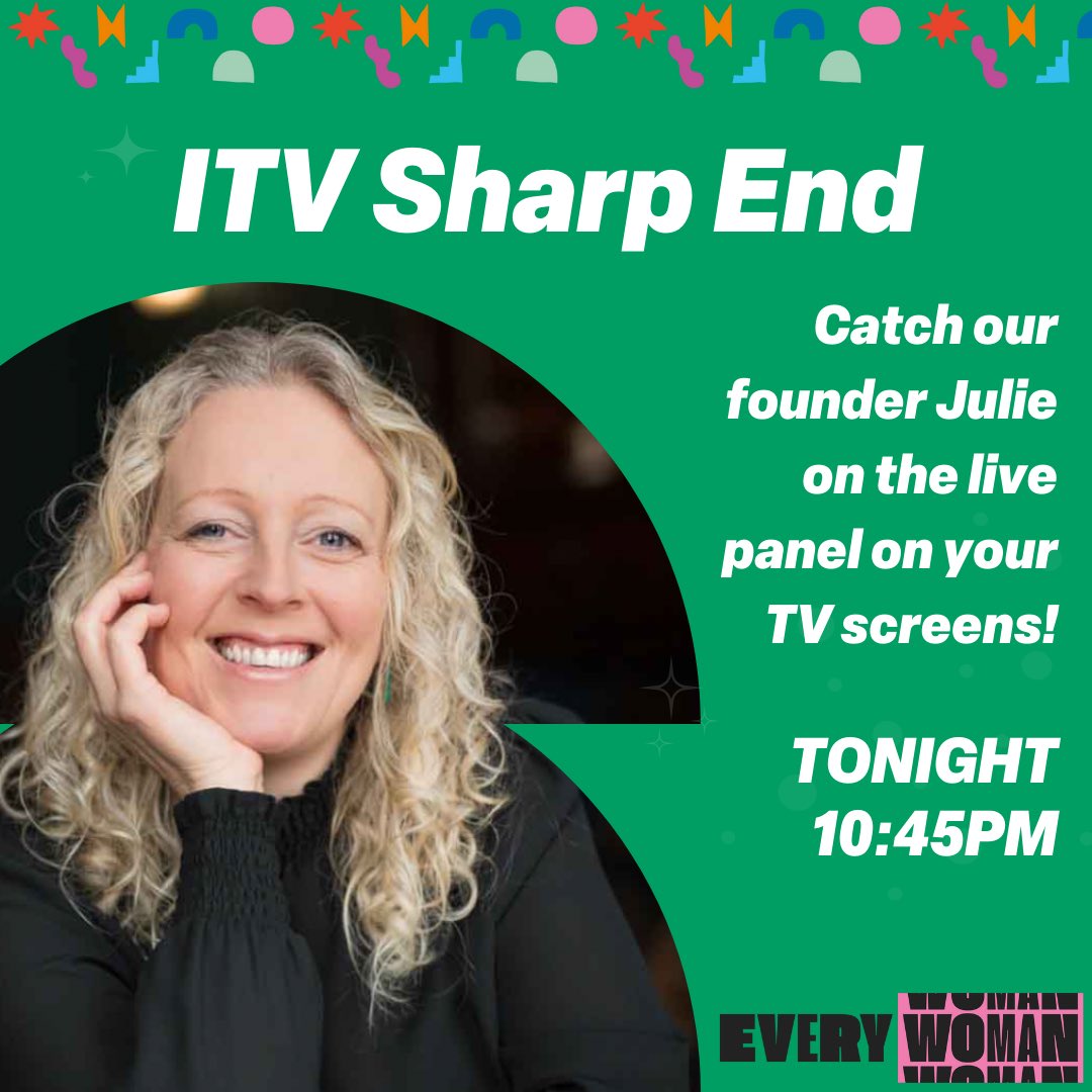Catch our founder @jules_cornish on Sharp End tonight at 10:45pm…you may hear The Everywoman Festival mentioned!

Let us know in the comments if you’ll be watching along.⬇️