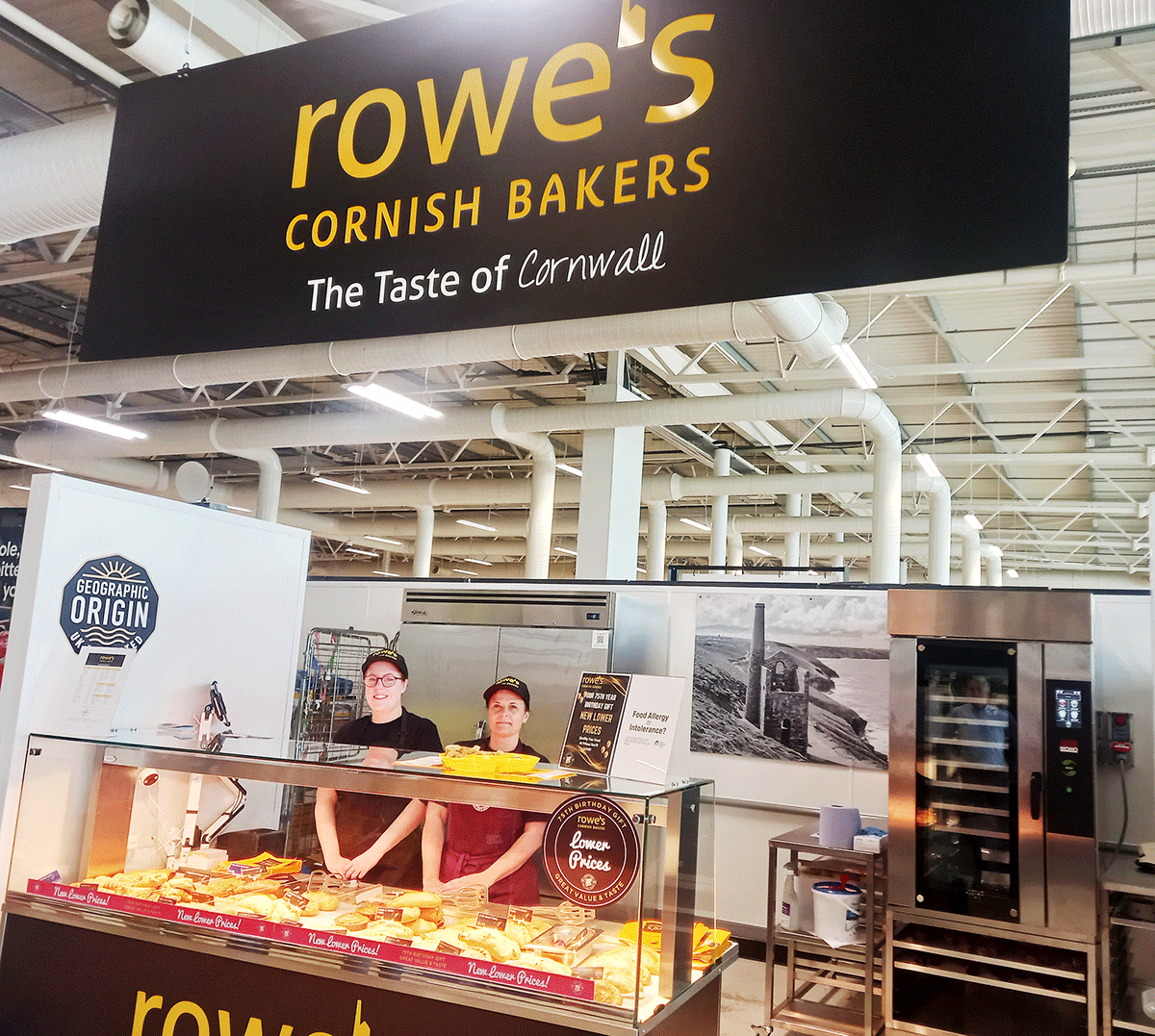 monoequipment's tweet photo. ROWE'S FAMOUS CORNISH #BAKERS OPENS SHOP IN #TESCO #FFORESTFACH, USING #MONO OVENS selling a superb range of traditional hand-crimped #CornishPasties, #pastries and sweet streats. See https://t.co/lQkFKB4GmB & ttps://bit.ly/2UnqGks #RowesCornishBakers #TraditionalCornishPasty https://t.co/b9QTC2V7wQ