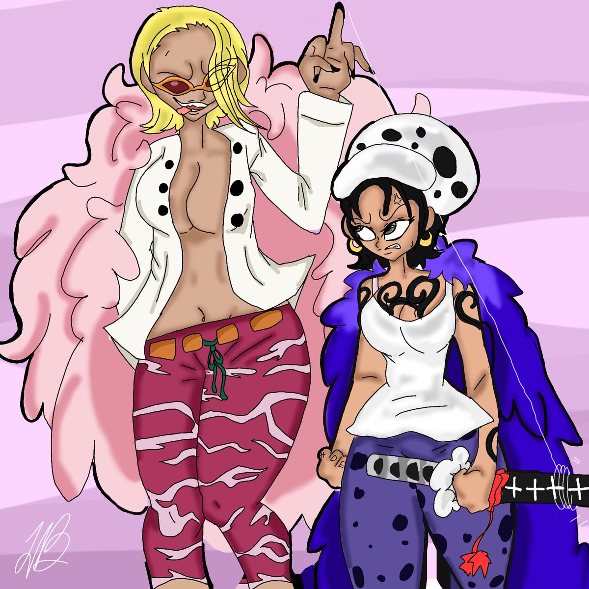 Yoruory's tweet photo. Sketch looked better #doflamingo #traffy #onepiece #fanart #onepiecefanart https://t.co/RlaxfdqlN2