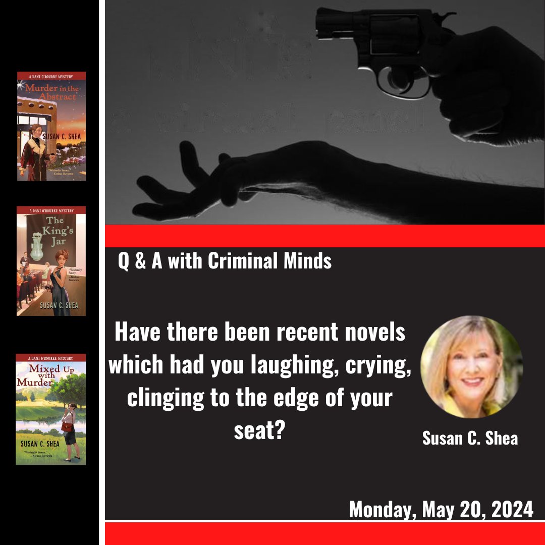 #whattoread 7criminalminds.blogspot.com/2024/05/page-t… Susan C. Shea @10CriminalMinds #shoutout @DaReal_JMcBride @QuarteyKwei Mick Herron, Carl Hiaasen | @CapitolCrimes @NorCalMWA @SoCalMWA #readersoftwitter #MondayFun