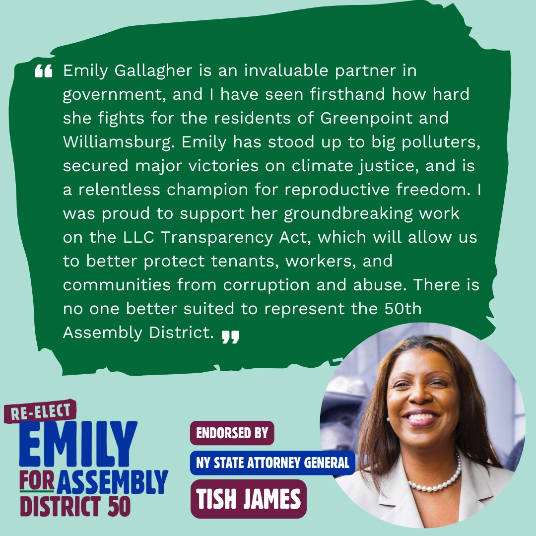 I'm so proud to announce that our Attorney General @TishJames has endorsed my re-election in the June Democratic Primary! Tish is the people's champ—standing up to corporate monopolists, slumlords, the NRA and even a certain former President. I'm humbled she's in my corner.