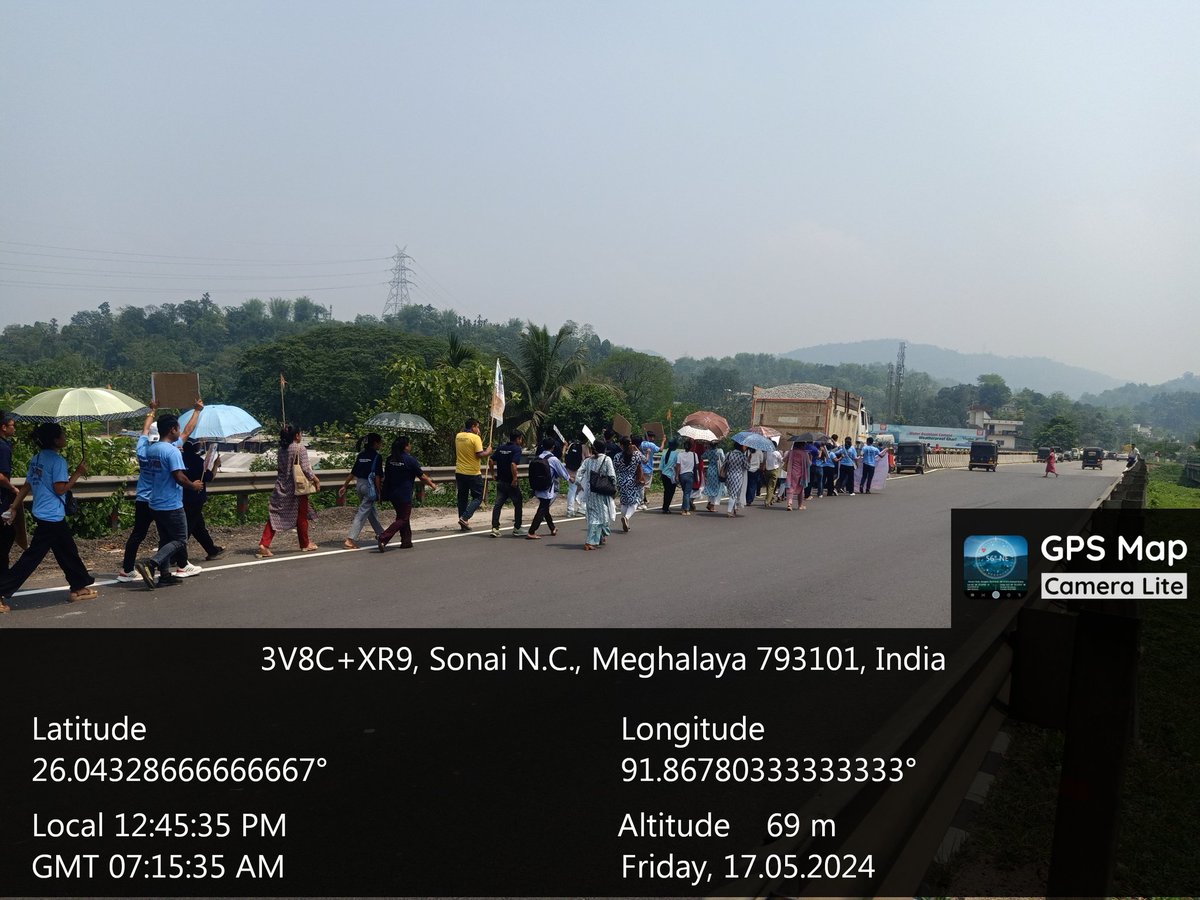 NssMahatma's tweet photo. The MGU NSS Unit Volunteers along with various participants including VC, Registrar, faculties and students from different departments have successfully conducted an awareness programme on "NO TOBACCO MEGHALAYA" by taking up a massive rally from 15 Mile to Proper Byrnihat. https://t.co/MndQafSOuW