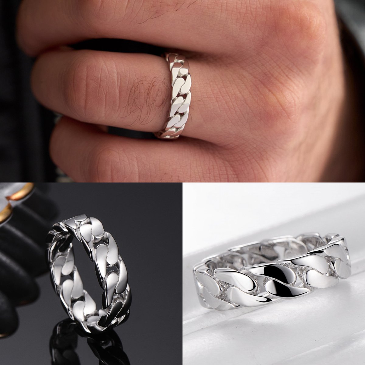 🩵 925 Silver Curb Chain Link Ring Code 779 - bit.ly/42gFm2H #mensjewelry #mensrings #womensjewelry #jewelryaddict #silverjewelry #fashionaccessories #jewelryoftheday #besttohave #shopnow