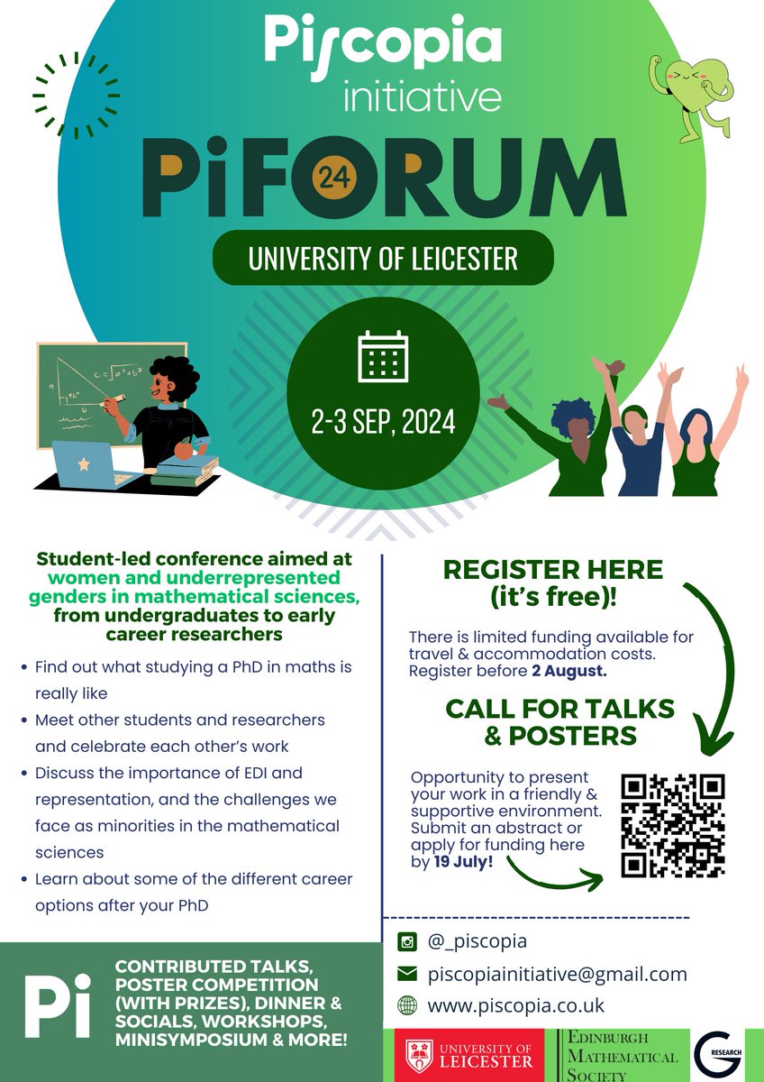 Registration is now open for our 4th annual conference PiFORUM24! Sign up here: forms.gle/DnzuNjRLQziX1R… and please share to help us reach more women and underrepresented genders! #conference #womeninresearch #underrepresentedgenders