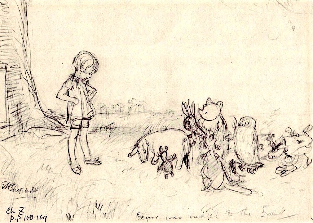 'We'll be friends until forever, just you wait and see.' ~ A.A. Milne (Sketch by E.H. Shepard)