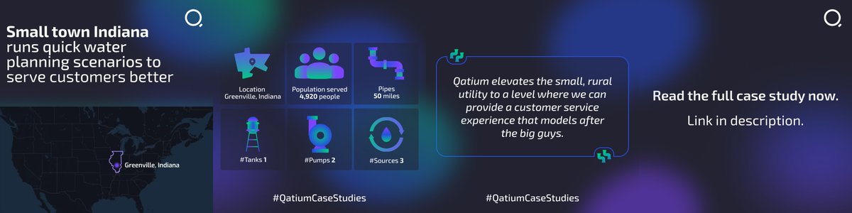 Learn how Qatium is helping rural utilities answer water management questions in minutes. Greenville wanted to understand what happens to a group of customers’ water pressure if they’re temporarily moved to another supply while a tank’s being repaired. With Qatium, they can