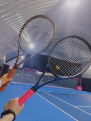 I played tennis today with my friend, which I haven't played in a long time. It was really cool🎾📷 📷 🎾