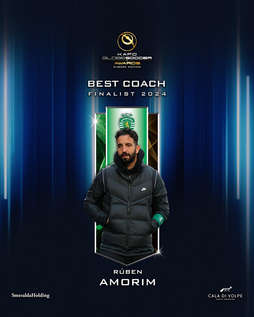 Will Rúben Amorim take home the title of BEST COACH at the @KAFD #GlobeSoccer European Awards? 🏆

#RubenAmorim #KAFD #HotelCaladiVolpe #SmeraldaHolding