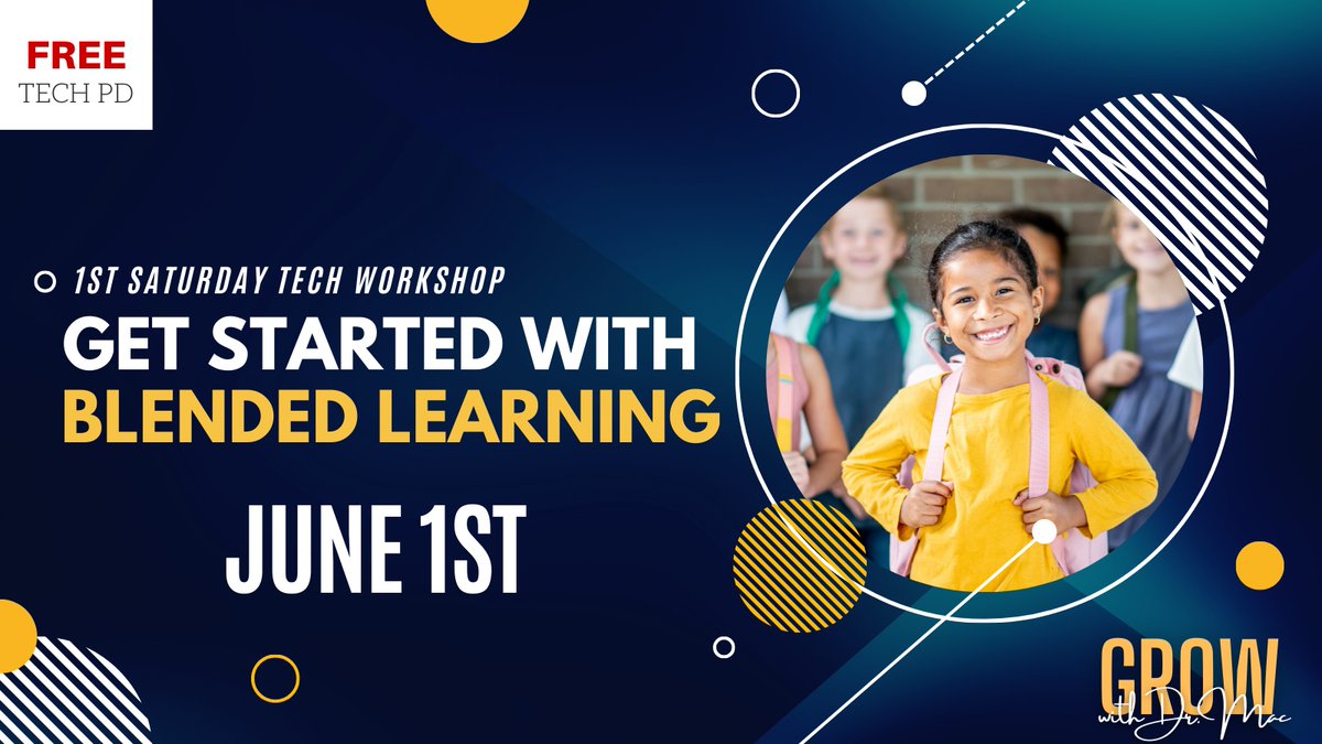 📱💻 Join me on June 1st at 10 AM CST to explore blended learning, its models, and why it enhances student learning outcomes. Join my virtual workshop to elevate your instructional practice.

Register ➡️growwithdrmac.com/pl/2148338144

#EdTechWorkshop #digitallearning