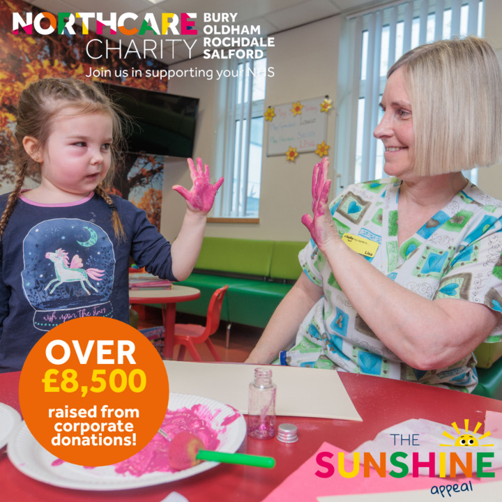 Donations from our corporate supporters @Foundation92, @CastoreEngland, @OfficialPLT and @CreamlineDairy have contributed more than £8,500 towards our #SunshineAppeal! ☀️🧡 @KIDS_Oldham_NHS @OldhamCO_NHS See our progress so far and donate at northcarecharity.org/sunshine!