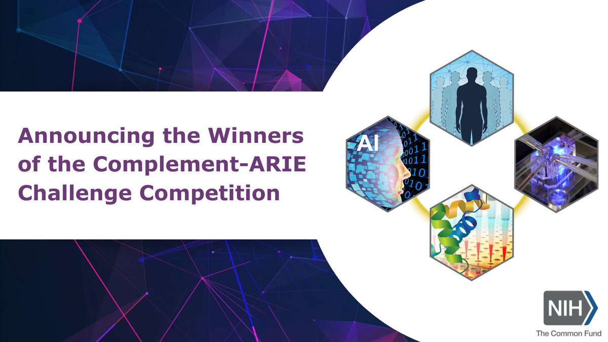 NIH_CommonFund's tweet image. Interested in #NewApproachMethodologies (NAMs)? Learn about the innovative science proposed by the #ComplementARIE Challenge prize winners that could advance the field of #NAMs: go.nih.gov/Complement-ARI…