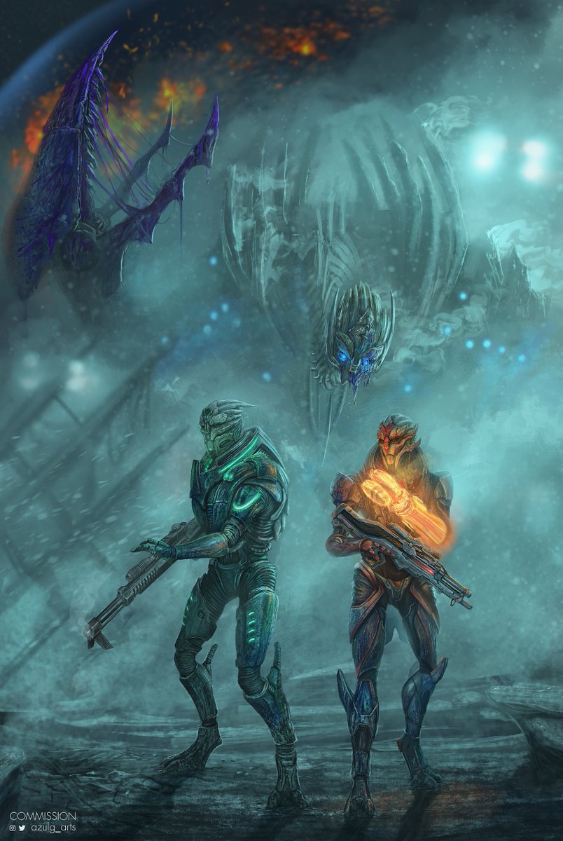 "All clear"
Turians OC Commission 

Garret (m) and Kirion (f) || Mass Effect 3 

#MassEffect | #Turian